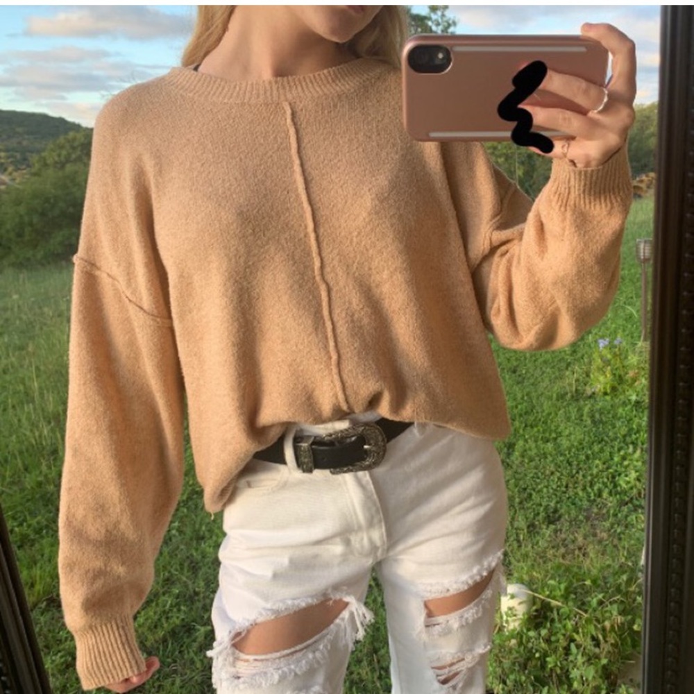 Tan sweater!